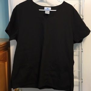 Ladies Black, Scrubs Top, Sz-L, no rips or damage